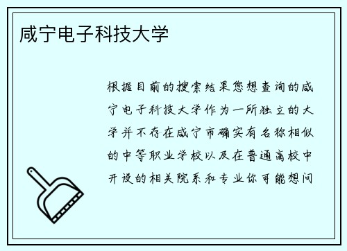 咸宁电子科技大学